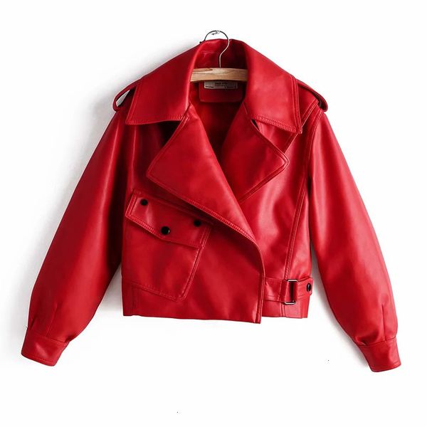 women's man-made leather ugandan motorcycle jacket, broken neck, soft rubber coat, loose informal clothes
women's man-made leather ugandan motorcycle jacket, broken neck, soft rubber coat, loose informal clothes