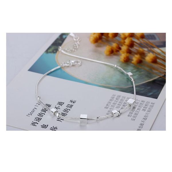 new fashion summer 925 sterling silver square anklet for women pendant chain ankle bracelet foot qyllxw, Red;blue
new fashion summer 925 sterling silver square anklet for women pendant chain ankle bracelet foot qyllxw, Red;blue