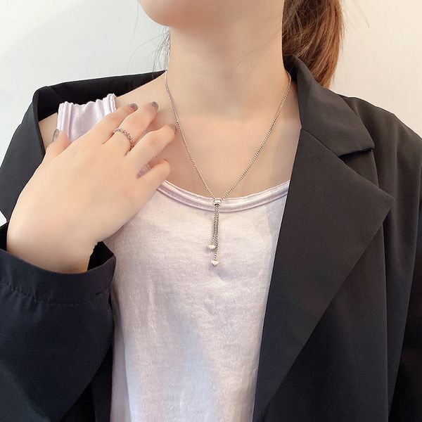 japanese and korean s925 sterling silver necklace women's liusu heart-shaped love light luxury niche clavicle chain tanabata valentine&
japanese and korean s925 sterling silver necklace women's liusu heart-shaped love light luxury niche clavicle chain tanabata valentine&