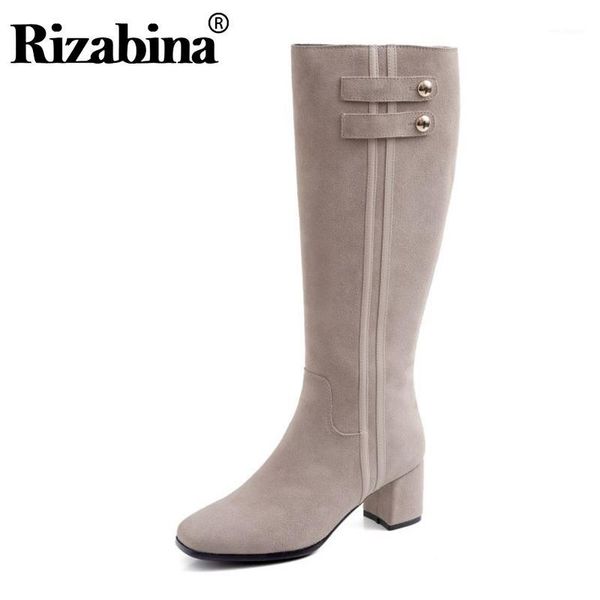 rizabina real leather women knee high boots side zipper round toe thick heels shoes winter warm women footwear size 33-401, Black
rizabina real leather women knee high boots side zipper round toe thick heels shoes winter warm women footwear size 33-401, Black