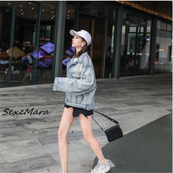 women's jackets vintage blue spring print denim jacket women loose regual fashion plus size 2021, Black;brown
women's jackets vintage blue spring print denim jacket women loose regual fashion plus size 2021, Black;brown