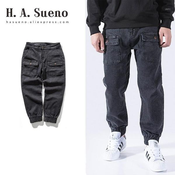 h.a.sueno 2019 high street multi-pocket mens jeans loose fit mens harem pants plus size 42 denim jeans drop shipping /51, Blue
h.a.sueno 2019 high street multi-pocket mens jeans loose fit mens harem pants plus size 42 denim jeans drop shipping /51, Blue