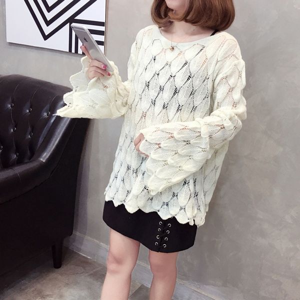 xbjbv huahuajia autumn 2020 hollow out wide pine pullover sweatersleeve women's trumpet thin korean pullover sweatersweater ncejd, White;black
xbjbv huahuajia autumn 2020 hollow out wide pine pullover sweatersleeve women's trumpet thin korean pullover sweatersweater ncejd, White;black