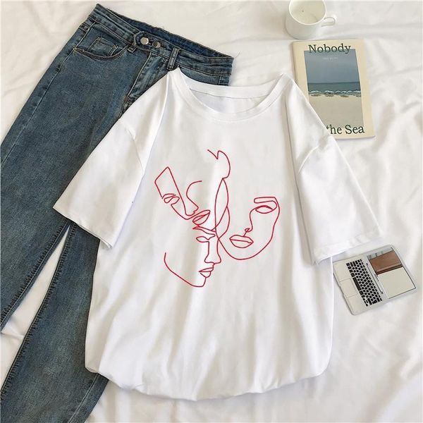 abstract line women tshirt harajuku short-sleeved t-shirt women casual funny t shirt o-neck tee shirt femme camiseta feminina, White
abstract line women tshirt harajuku short-sleeved t-shirt women casual funny t shirt o-neck tee shirt femme camiseta feminina, White