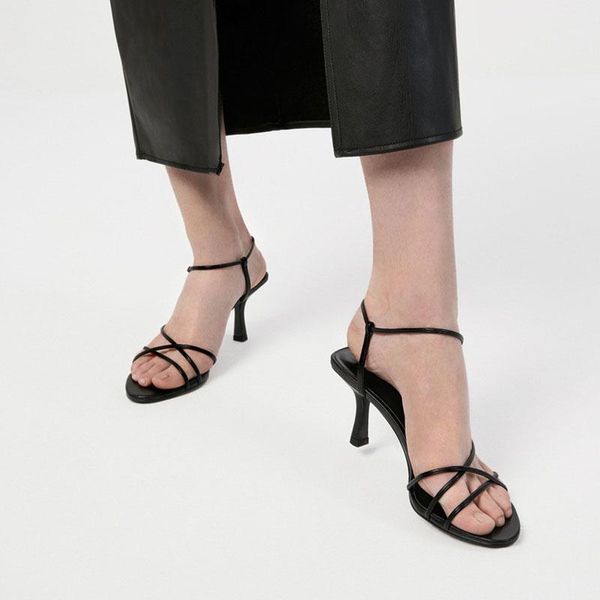 sandals genshuo black high heels for summer narrow band heel open toe white casual ladies shoes party1
sandals genshuo black high heels for summer narrow band heel open toe white casual ladies shoes party1