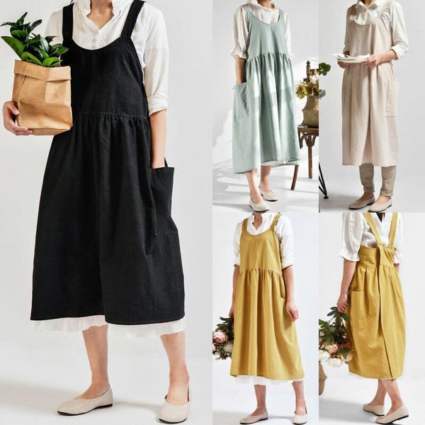 vintage women lady linen cross back apron housework baking wrap florist dress cafe kitchen cooking casual apron dropship, Black;gray
vintage women lady linen cross back apron housework baking wrap florist dress cafe kitchen cooking casual apron dropship, Black;gray