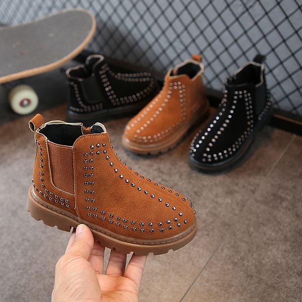 autumn spring martin boots cool good quality rivet black and brown hard tpr bottom children shoes for girls, Black;red
autumn spring martin boots cool good quality rivet black and brown hard tpr bottom children shoes for girls, Black;red