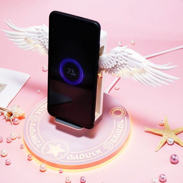 universal led qi wireless charge dock 10w angel wings fast wireless charger for cellphone pro x xr 8 plus mobile phone
universal led qi wireless charge dock 10w angel wings fast wireless charger for cellphone pro x xr 8 plus mobile phone