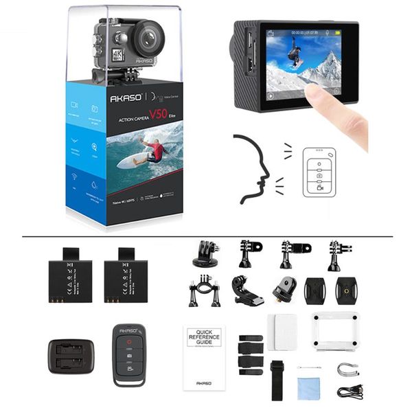 akaso action camera v50 elite 4k / 60fps wifi сенсорный экран eis водонепроницаемый спортивный камерой голосовой контроль под водой шлем спо
akaso action camera v50 elite 4k / 60fps wifi сенсорный экран eis водонепроницаемый спортивный камерой голосовой контроль под водой шлем спо