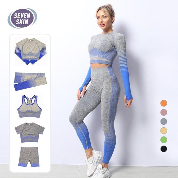 yoga outfits seven skin 2/3/5pcs women set seamless sportswear gym fitness clothing suits workout crop high waist leggings sport bra, White;red
yoga outfits seven skin 2/3/5pcs women set seamless sportswear gym fitness clothing suits workout crop high waist leggings sport bra, White;red