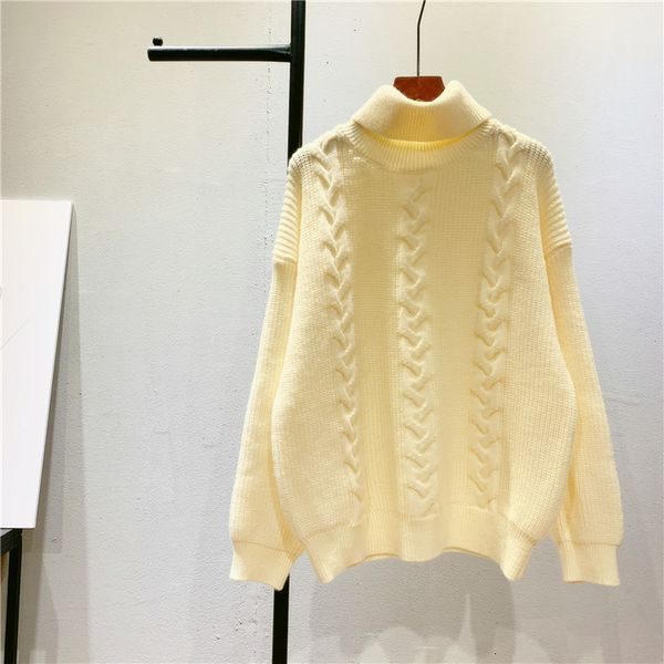 2021 new autumn turtleneck long sleeve loose warm sweater fashion winter casual women pullovers pull femme itah, White
2021 new autumn turtleneck long sleeve loose warm sweater fashion winter casual women pullovers pull femme itah, White
