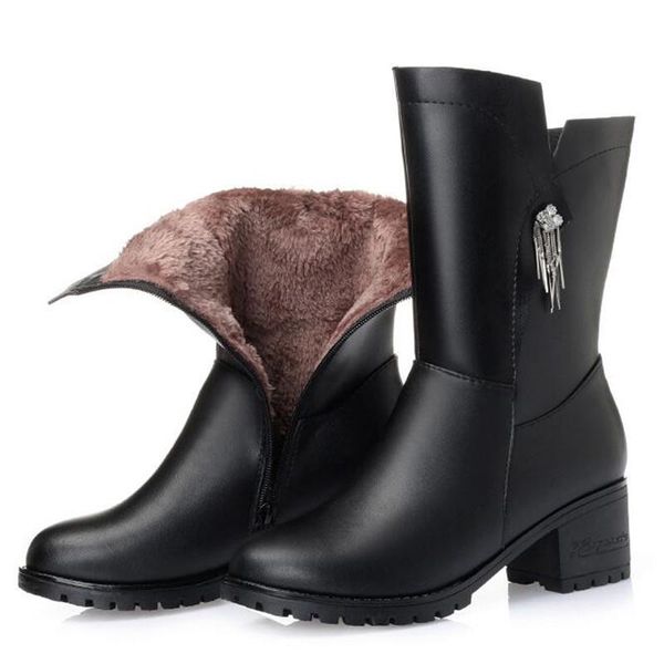 rhinestone tassel 100% natural full genuine leather boots fashion shoes woman wool boots warm snow 2020 warm winter, Black
rhinestone tassel 100% natural full genuine leather boots fashion shoes woman wool boots warm snow 2020 warm winter, Black