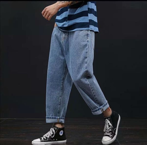 2020 spring and summer harlan jeans men's loose size fat stretch nine point wide leg youth casual men's pants, Blue
2020 spring and summer harlan jeans men's loose size fat stretch nine point wide leg youth casual men's pants, Blue