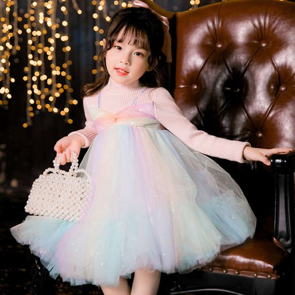 snow and rainbow girl's drs ice autumn winter 2020 new korean gauze pengpeng princs skirt 8658, Red;yellow 
snow and rainbow girl's drs ice autumn winter 2020 new korean gauze pengpeng princs skirt 8658, Red;yellow