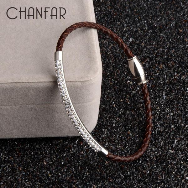 chanfar genuine leather stainless steel bracelet with magnetic clasp wrap rhinestone pave bracelet for women men jewelry bbybmg packing2010
chanfar genuine leather stainless steel bracelet with magnetic clasp wrap rhinestone pave bracelet for women men jewelry bbybmg packing2010