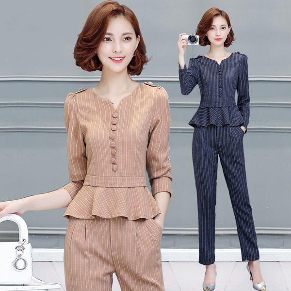 spring and autumn fashion suit women long sleeve 2020 new professional vertical stripe two pants pencil pantssuit pencil pants new sets nido, Gray
spring and autumn fashion suit women long sleeve 2020 new professional vertical stripe two pants pencil pantssuit pencil pants new sets nido, Gray