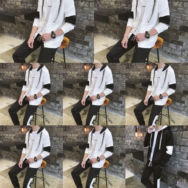 s2ceo 2020 coat korean new men's spring style two-piece hooded ukpgp men's coat casual color matching sweater trendy suit sweater, Black
s2ceo 2020 coat korean new men's spring style two-piece hooded ukpgp men's coat casual color matching sweater trendy suit sweater, Black