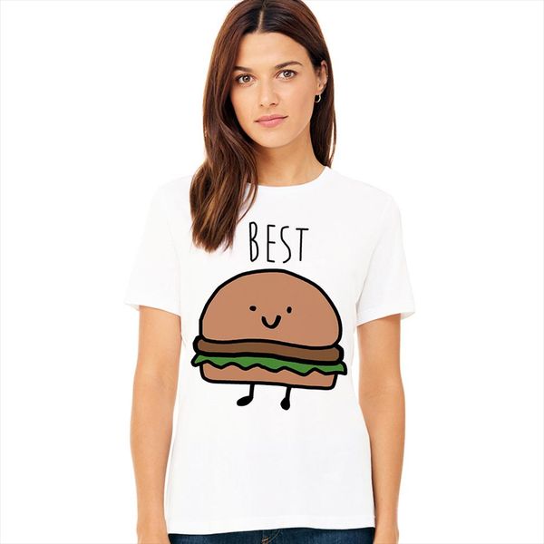 funny design friend matching t shirt bff t shirt women fast food tee for femme cotton tees hamburger and, White
funny design friend matching t shirt bff t shirt women fast food tee for femme cotton tees hamburger and, White