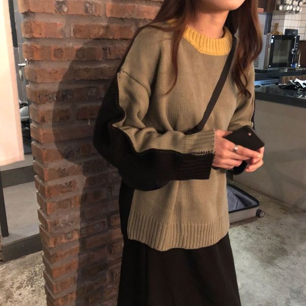 ylsyb 2020 color korean chic sweater new style autumn matching warm women's fashion warm loose sweater sweater 2so4i, White;black
ylsyb 2020 color korean chic sweater new style autumn matching warm women's fashion warm loose sweater sweater 2so4i, White;black