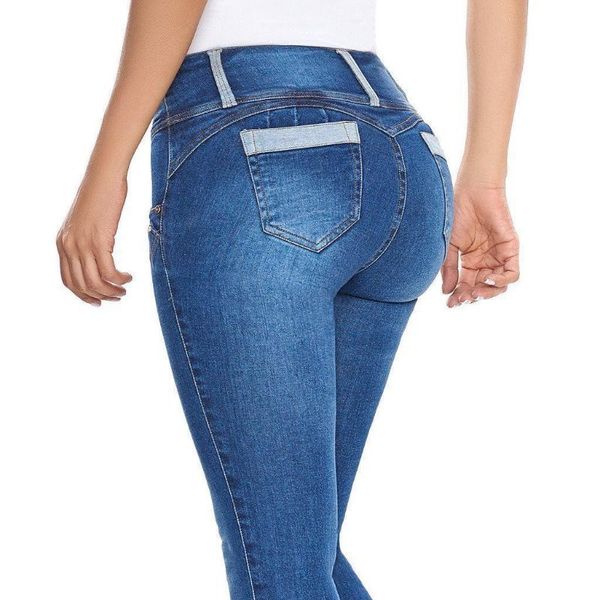 women's jeans women push up solid wash skinny woman high waist denim pencil pants plus size stretch leggings streetwear trousers, Blue
women's jeans women push up solid wash skinny woman high waist denim pencil pants plus size stretch leggings streetwear trousers, Blue