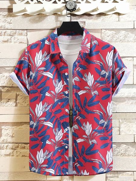 men random floral print shirt without tee y4rh#, White;black
men random floral print shirt without tee y4rh#, White;black