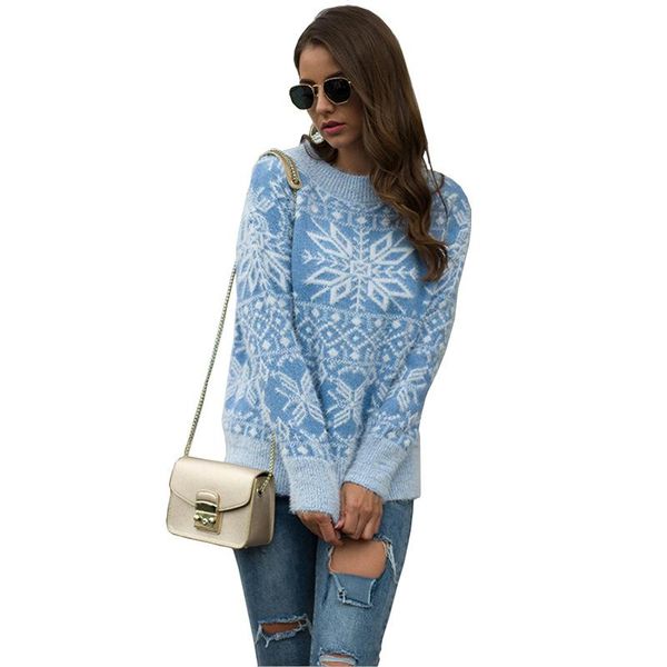 women's sweaters 2021 christmas style ladies knitting sweater female snowflake pullover k076, White;black
women's sweaters 2021 christmas style ladies knitting sweater female snowflake pullover k076, White;black
