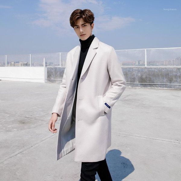 koean style casual long woolen coats men new solid single breasted wool outerwear autumn winter blends mens windbreaker ds508241, Black
koean style casual long woolen coats men new solid single breasted wool outerwear autumn winter blends mens windbreaker ds508241, Black