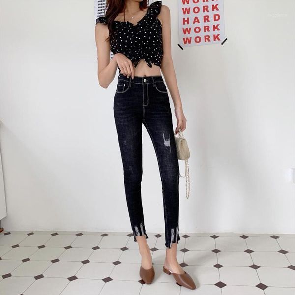 women's jeans jujuland woman casual hole high waists pencil pants ankle-length skinny autumn beautiful 85521, Blue
women's jeans jujuland woman casual hole high waists pencil pants ankle-length skinny autumn beautiful 85521, Blue