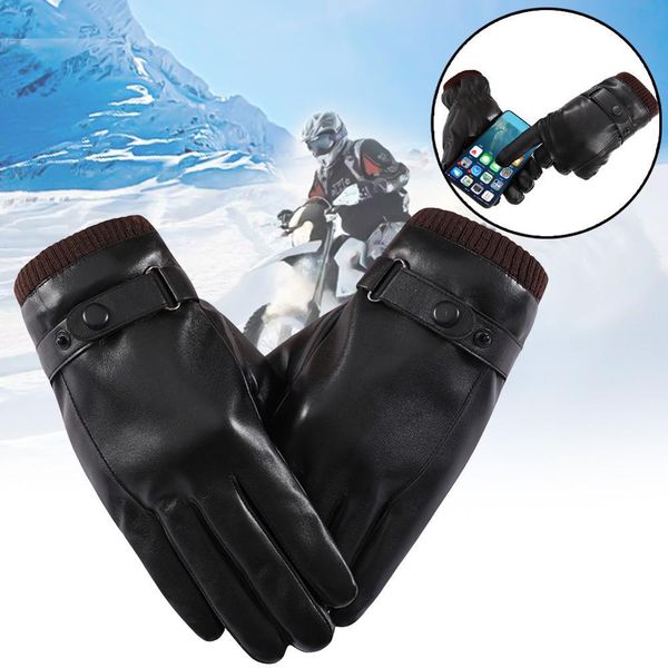 men windproof leather winter anti slip thermal glove hand warmer touch screen full finger black gloves gants, Blue;gray
men windproof leather winter anti slip thermal glove hand warmer touch screen full finger black gloves gants, Blue;gray