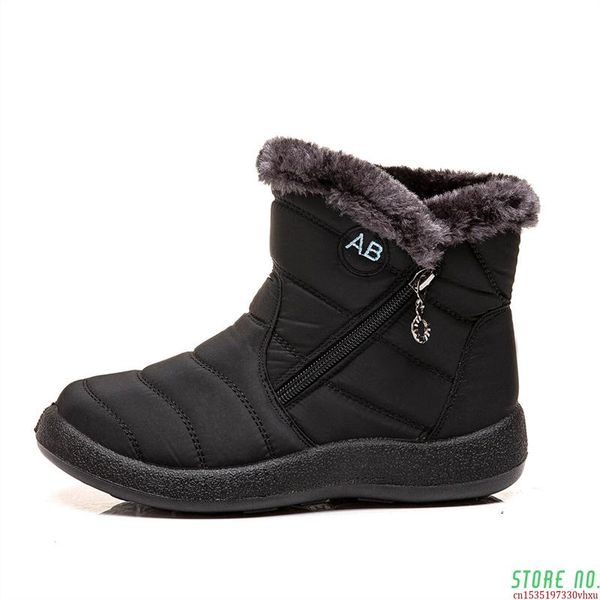women boots winter snow boots mother women's winter waterproof cloth plush keep warm cotton shoes woman botas mujer, Black
women boots winter snow boots mother women's winter waterproof cloth plush keep warm cotton shoes woman botas mujer, Black