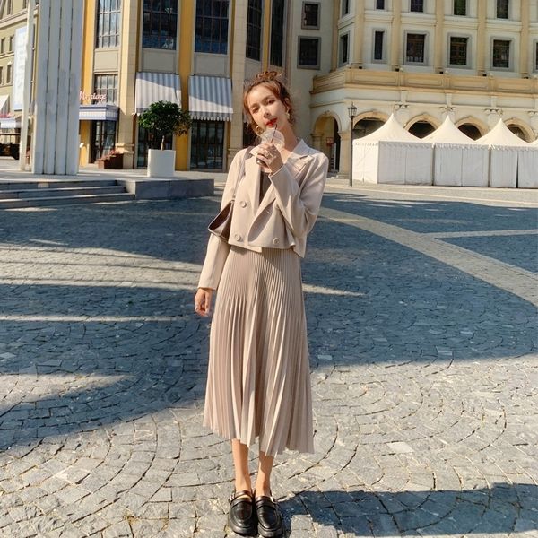 ey5fu main 2020 push autumn new chic suit women mid-length pleated small skirt pleated skirtlong skirt fashion skirttwo-piece suit ykiwq, Gray
ey5fu main 2020 push autumn new chic suit women mid-length pleated small skirt pleated skirtlong skirt fashion skirttwo-piece suit ykiwq, Gray
