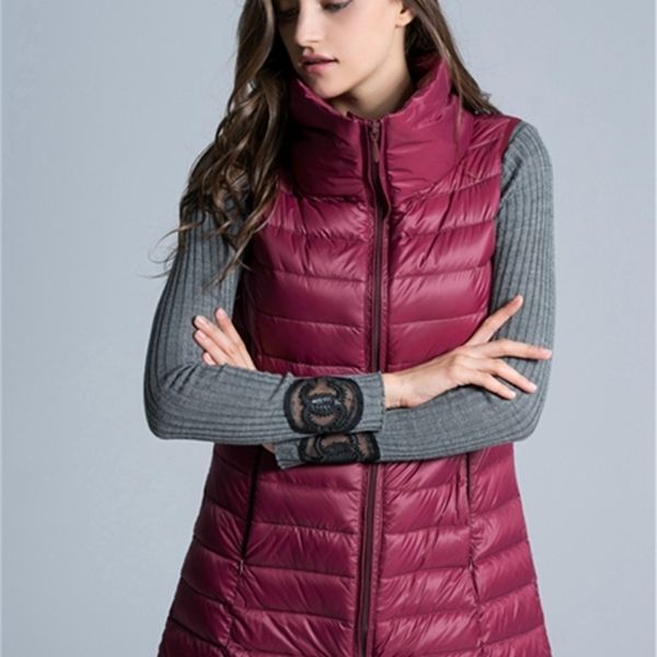 2021 new 4xl 5xl plus coat vests women's long vest ultra light down sleeveless mandarin collar jacket vcok, Black;white
2021 new 4xl 5xl plus coat vests women's long vest ultra light down sleeveless mandarin collar jacket vcok, Black;white
