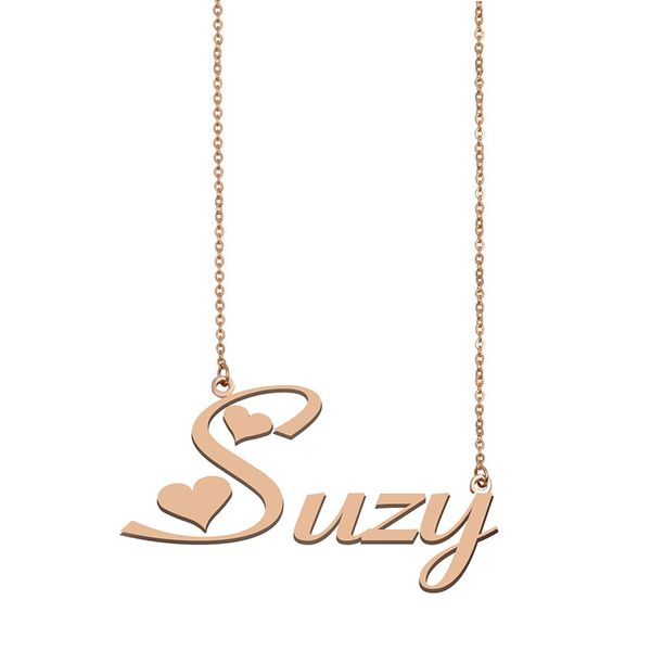 Suzy Name Necklace Custom Nameplate Pendant for Women Girls Birthday Gift Kids Best Friends Jewelry 18k Gold Plated Stainless Steel, Silver
Suzy Name Necklace Custom Nameplate Pendant for Women Girls Birthday Gift Kids Best Friends Jewelry 18k Gold Plated Stainless Steel, Silver