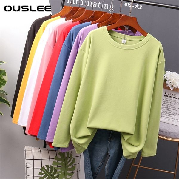ouslee cotton long sleeve t shirt women casual basic women's t-shirts solid colors female fashion korean tee plus size 220312, White
ouslee cotton long sleeve t shirt women casual basic women's t-shirts solid colors female fashion korean tee plus size 220312, White