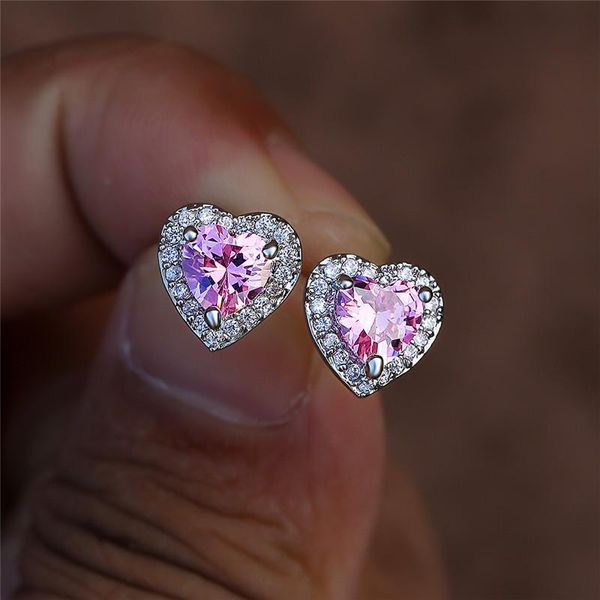 stud elegant pink zircon heart stone screw back earrings for women wedding jewelry vintage fashion rainbow crystal gift, Golden;silver
stud elegant pink zircon heart stone screw back earrings for women wedding jewelry vintage fashion rainbow crystal gift, Golden;silver
