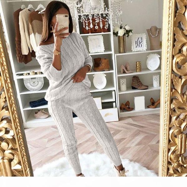womens ladies solid off shoulder cable knitted warm 2pc loungewear suit set autumn sweater women 2018 sweater woman winter plaid, White;black
womens ladies solid off shoulder cable knitted warm 2pc loungewear suit set autumn sweater women 2018 sweater woman winter plaid, White;black