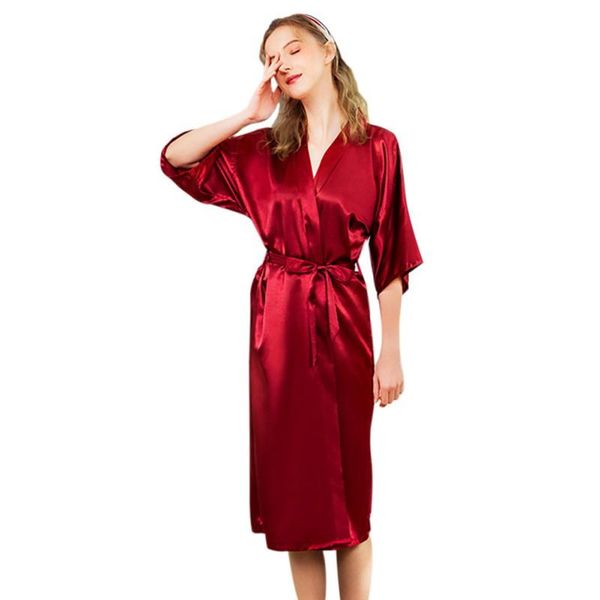 women's sleepwear imitation silk kimono bathrobe female bride bridesmaid wedding robe gown women long -2xl, Black;red
women's sleepwear imitation silk kimono bathrobe female bride bridesmaid wedding robe gown women long -2xl, Black;red