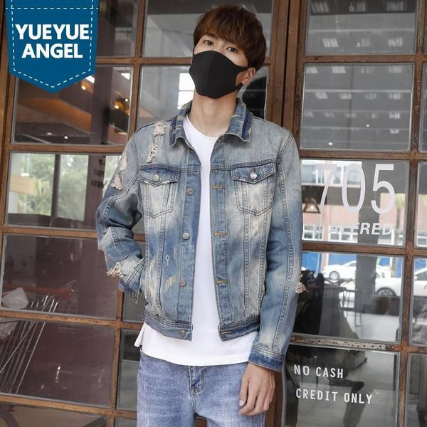 fashion loose fit hole ripped mens denim jackets long sleeve single breasted lapel streetwear male outerwear coats plus size, Black;brown
fashion loose fit hole ripped mens denim jackets long sleeve single breasted lapel streetwear male outerwear coats plus size, Black;brown