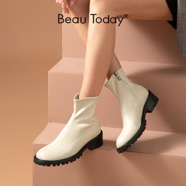 boots beautoday ankle women pu round toe zipper closure sewing platform autumn winter lady fashion shoes handmade 03479, Black
boots beautoday ankle women pu round toe zipper closure sewing platform autumn winter lady fashion shoes handmade 03479, Black