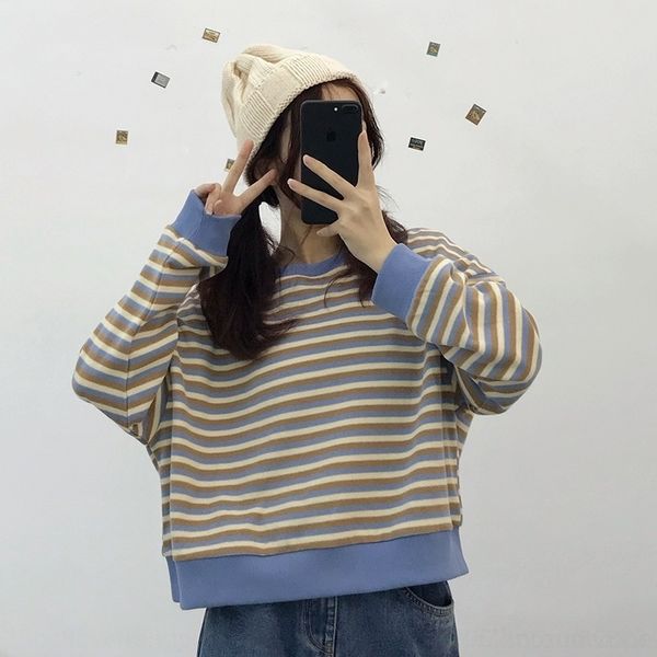 89tbe w91792020 autumn new sweet stripe crew neck loose casual short sweater women sleeve sweater long sweater fz16f, Black
89tbe w91792020 autumn new sweet stripe crew neck loose casual short sweater women sleeve sweater long sweater fz16f, Black