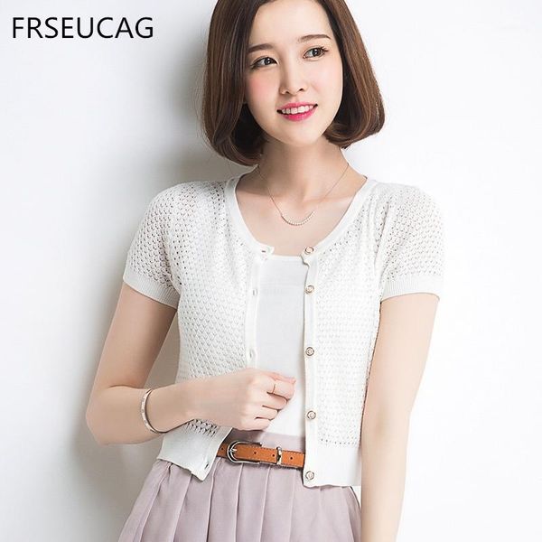 women's sweaters frseucag selling fashion round neck openwork knit women's short-sleeved cardigan thin sweater simple white coat s, White;black
women's sweaters frseucag selling fashion round neck openwork knit women's short-sleeved cardigan thin sweater simple white coat s, White;black