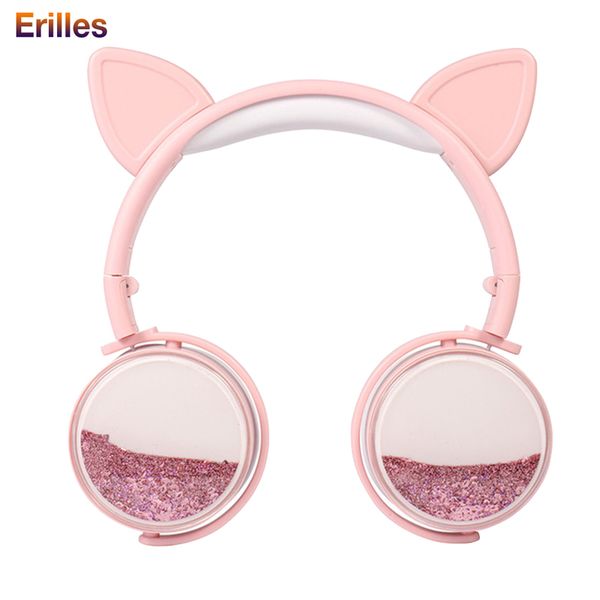 quicksand glitter wired headphone portable student child cat ear headphones for / 3.5mm jack pc phone headset 
quicksand glitter wired headphone portable student child cat ear headphones for / 3.5mm jack pc phone headset