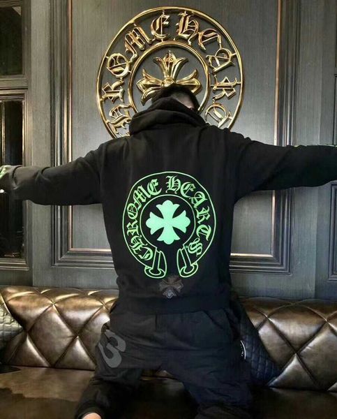 chao brand ch crosin fluorescent green horseshoe sanskrit print cross embroidered leather men's and women's hooded sweater coat ih, Black
chao brand ch crosin fluorescent green horseshoe sanskrit print cross embroidered leather men's and women's hooded sweater coat ih, Black