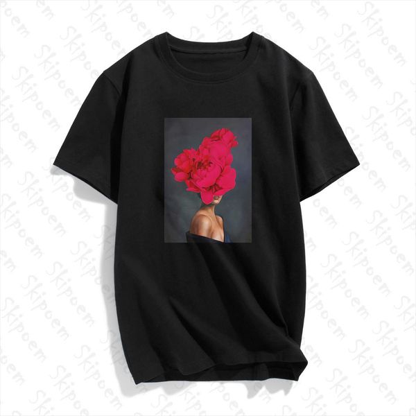pgraphy art fashion woman with flower t shirt women aesthetic kawaii cotton short sleeve plus size tees streetwear, White
pgraphy art fashion woman with flower t shirt women aesthetic kawaii cotton short sleeve plus size tees streetwear, White