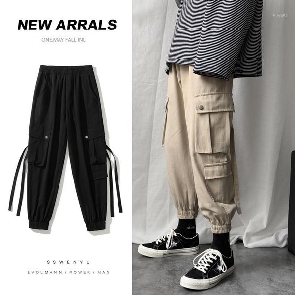 men's thickening ribbon work cargo pants leisure cotton casual pants trousers active elastic hip hop slim joggers sweatpants1, Black
men's thickening ribbon work cargo pants leisure cotton casual pants trousers active elastic hip hop slim joggers sweatpants1, Black