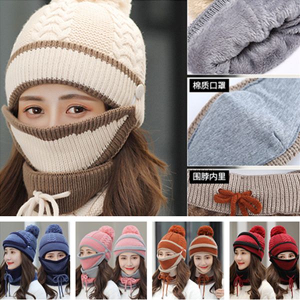 thick warm winter pom beanies women ladies fleece lined hat knitted skull cap tuque face mask scarf neck ring cycling headwear sets e110602, Yellow
thick warm winter pom beanies women ladies fleece lined hat knitted skull cap tuque face mask scarf neck ring cycling headwear sets e110602, Yellow