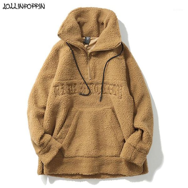 hip hop letters embroidery half zip fleece jacket stand collar high street men autumn winter sherpa jacket side zipper pullovers1, Black;brown
hip hop letters embroidery half zip fleece jacket stand collar high street men autumn winter sherpa jacket side zipper pullovers1, Black;brown