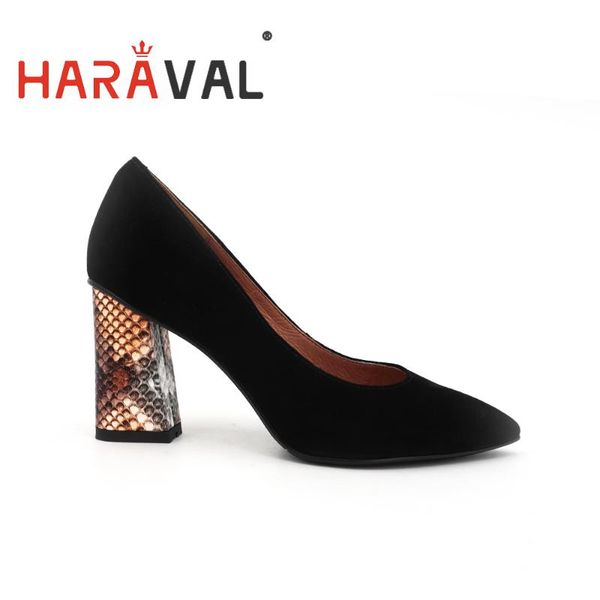 dress shoes haraval 2021 women pumps elegant thick heels leopard print genuine leather spring autumn a46, Black
dress shoes haraval 2021 women pumps elegant thick heels leopard print genuine leather spring autumn a46, Black
