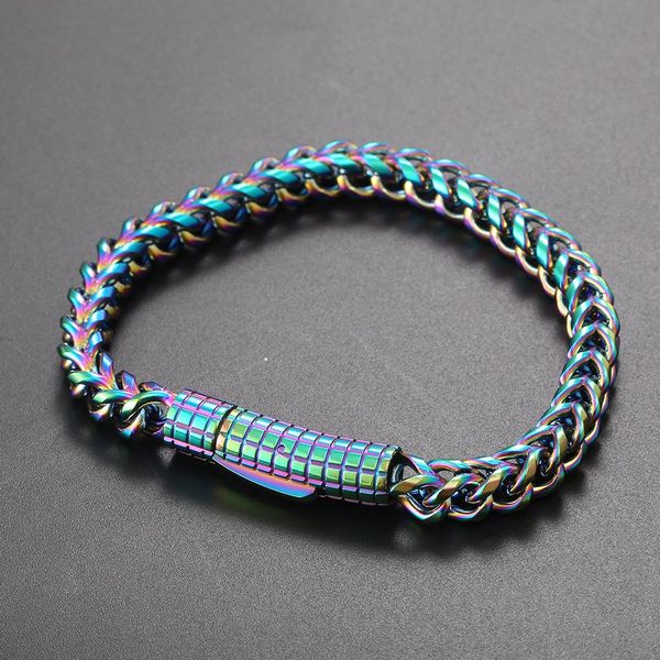 6mm hip hop colorful stainless steel chain bracelets vintage titanium steel men's bracelets cool men jewelry, Black
6mm hip hop colorful stainless steel chain bracelets vintage titanium steel men's bracelets cool men jewelry, Black