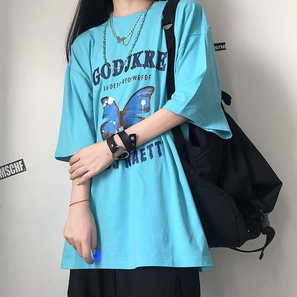 summer korean butterfly print streetwear loose cotton short t-shirt harajuku cute casual o-neck ulzzang vintage women t-shirt, White
summer korean butterfly print streetwear loose cotton short t-shirt harajuku cute casual o-neck ulzzang vintage women t-shirt, White